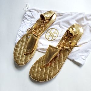 Gold sandals size 9.5